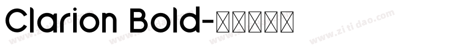 Clarion Bold字体转换